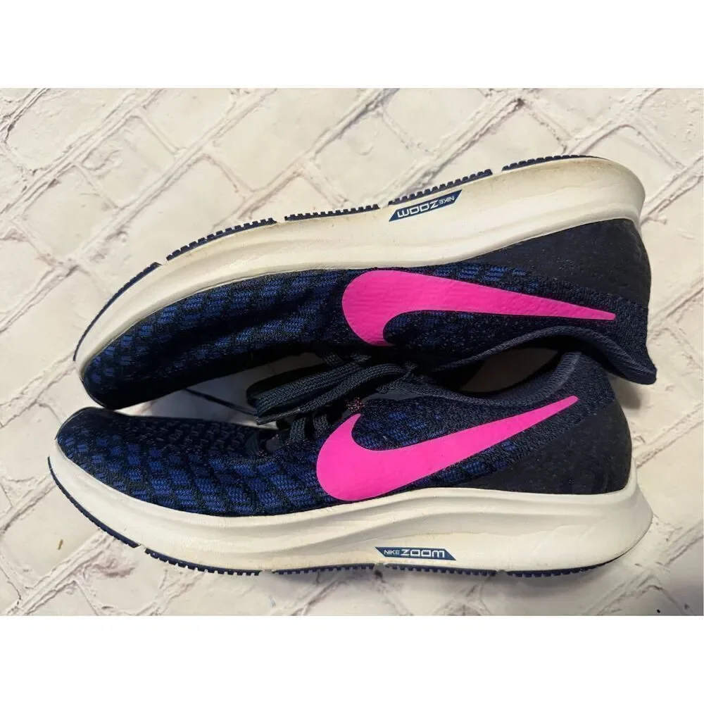 Nike Women's Size 9 Air Zoom Pegasus Running Shoes Blue Pink Swoosh Lightweight
